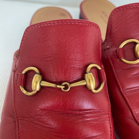 GUCCI Princetown Leather Red Slipper - Picture 7 of 11